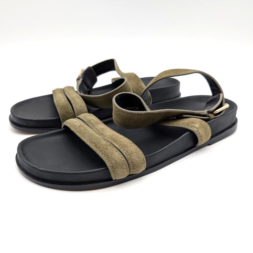 Madewell The Caro Ankle Wrap Sandals Open Toe Women's Aged Olive Size US8.5 EU39